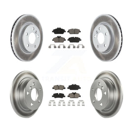 Front Rear Coated Disc Brake Rotors And Ceramic Pads Kit For Mini Cooper