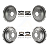 Front Rear Coated Disc Brake Rotors Ceramic Pad Kit For Chevrolet Avalanche 1500