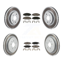 Load image into Gallery viewer, Front Rear Coated Disc Brake Rotors And Ceramic Pads Kit For Cadillac CTS