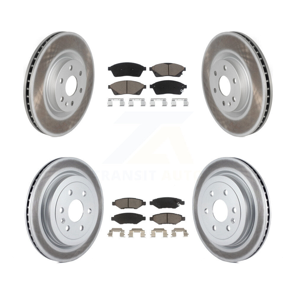Rotors de frein à disque avant et arrière et Kit de plaquettes en céramique pour Cadillac SRX Saab 9-4X 