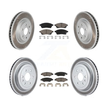 Load image into Gallery viewer, Front Rear Coated Disc Brake Rotors &amp; Ceramic Pad Kit For Cadillac SRX Saab 9-4X