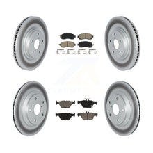 Charger l'image dans la galerie, Kit de rotors de frein à disque enduits avant et arrière et plaquettes en céramique pour Subaru Forester 