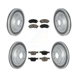 Front Rear Coated Disc Brake Rotors And Ceramic Pads Kit For Subaru Forester