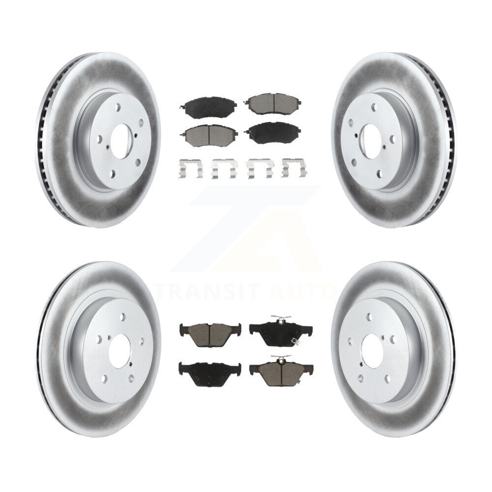 [Front+Rear] 2015 Subaru Legacy 2.5L Premium Coated Rotors & Ceramic Pads Brake Kit For Max Braking