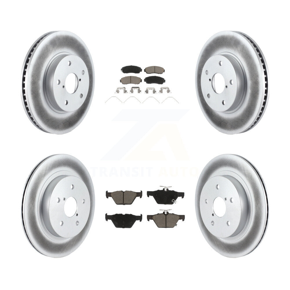 [Front+Rear] 2016-2019 Subaru Legacy 2.5L Premium Coated Rotors & Ceramic Pads Brake Kit For Max Braking