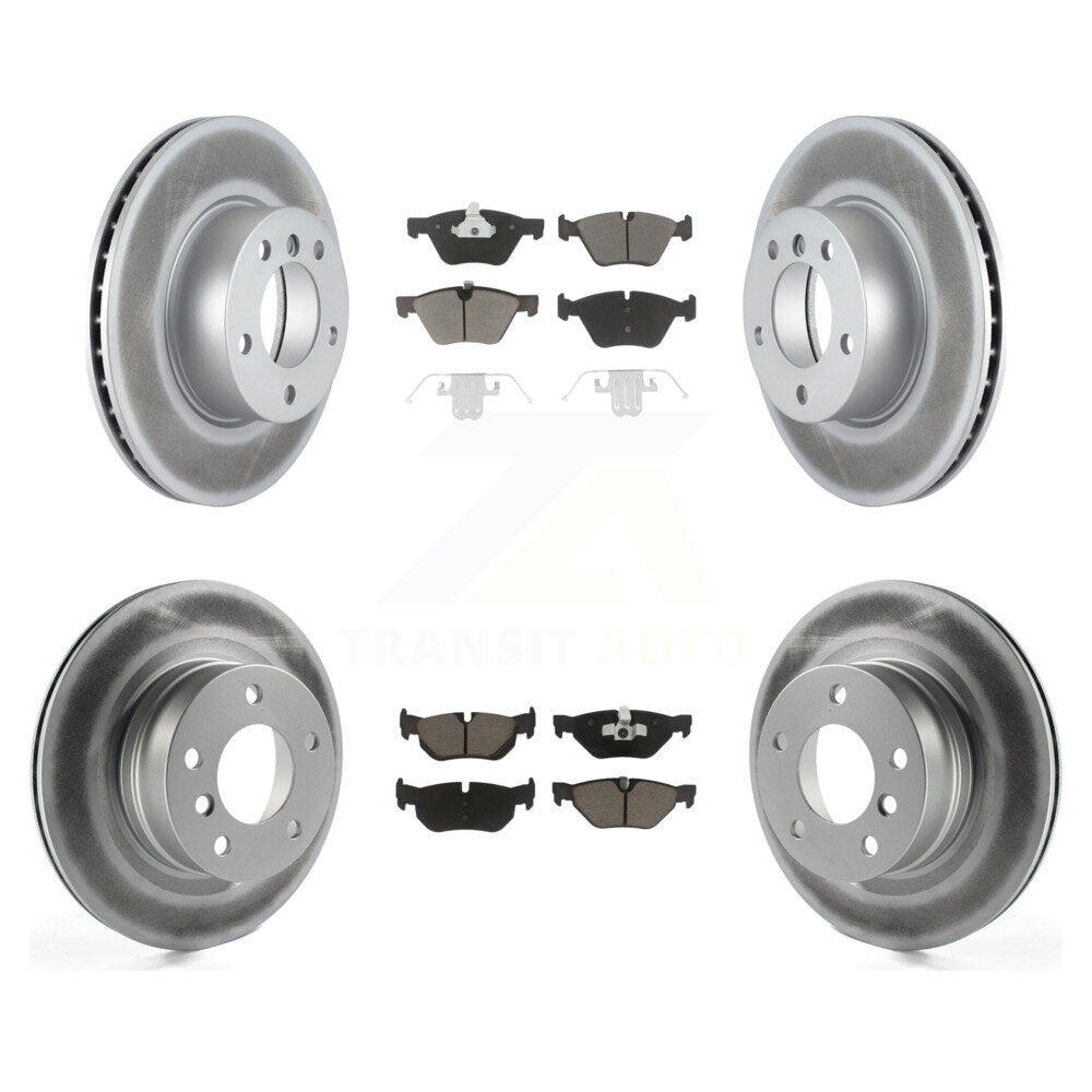 [Front+Rear] 2008-2013 BMW 128i Premium Coated Rotors & Ceramic Pads Brake Kit For Max Braking