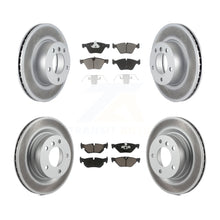 Load image into Gallery viewer, Front Rear Coated Disc Brake Rotors And Ceramic Pads Kit For BMW 328i 325i 323i