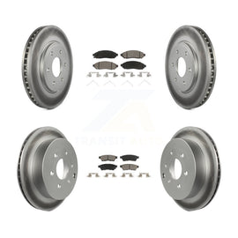 Front Rear Coated Brake Rotor Ceramic Pad Kit For Nissan Frontier Suzuki Equator