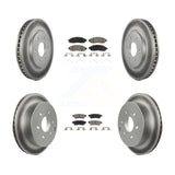 Front Rear Coated Brake Rotor Ceramic Pad Kit For Nissan Frontier Suzuki Equator
