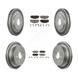 Front Rear Coated Disc Brake Rotors And Ceramic Pads Kit For Suzuki Equator