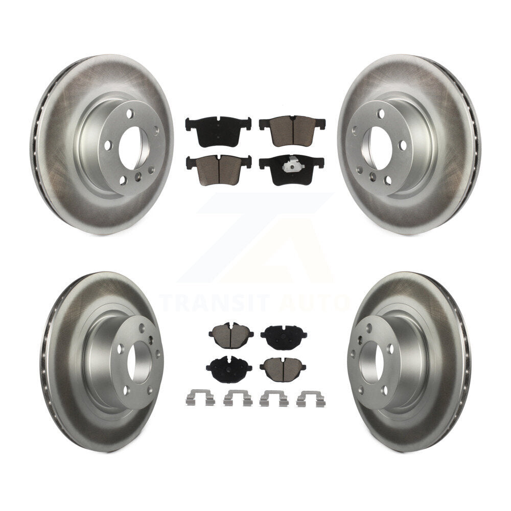 Front Rear Coated Disc Brake Rotors And Ceramic Pads Kit For BMW X3 X4