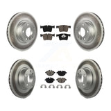 Front Rear Coated Disc Brake Rotors And Ceramic Pads Kit For BMW X3 X4