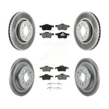 Front Rear Coated Disc Brake Rotors & Ceramic Pad Kit For Volvo S60 V70 XC70 S80