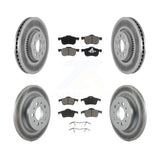 Front Rear Coated Disc Brake Rotors & Ceramic Pad Kit For Volvo S60 V70 XC70 S80