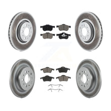 Load image into Gallery viewer, Front Rear Coated Disc Brake Rotors And Ceramic Pads Kit For Volvo S60