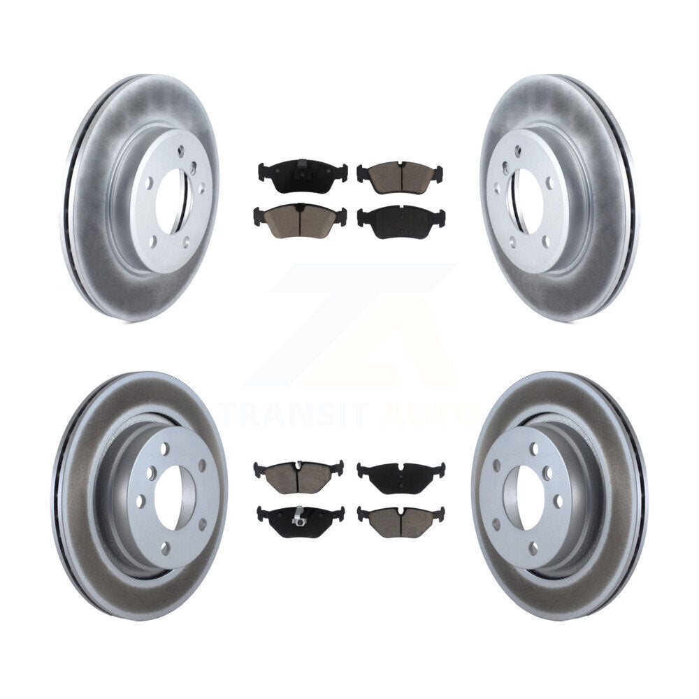 Front Rear Coated Brake Rotor Ceramic Pad Kit For BMW 325i 325Ci 323i 328i 323Ci