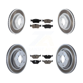 Front Rear Coated Disc Brake Rotors Ceramic Pad Kit For 1998-1998 BMW 328i 328is