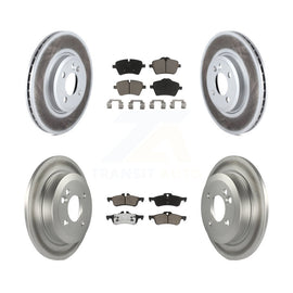 Front Rear Coated Disc Brake Rotors And Ceramic Pads Kit For Mini Cooper