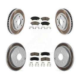 Front Rear Coated Disc Brake Rotors And Ceramic Pads Kit For Pontiac Montana