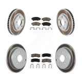 Front Rear Coated Disc Brake Rotors And Ceramic Pads Kit For Pontiac Montana