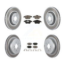 Load image into Gallery viewer, [Front+Rear] 2008-2011 Land Rover LR2 Premium Coated Rotors &amp; Ceramic Pads Brake Kit For Max Braking