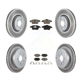 [Front+Rear] 2008-2011 Land Rover LR2 Premium Coated Rotors & Ceramic Pads Brake Kit For Max Braking