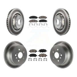 [Front+Rear] 2009-2016 Toyota Venza Premium Coated Rotors & Ceramic Pads Brake Kit For Max Braking