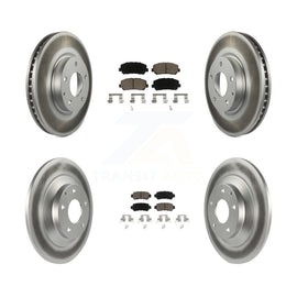 Front Rear Coated Disc Brake Rotors And Ceramic Pads Kit For Mazda CX-5