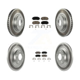 Front Rear Coated Disc Brake Rotors And Ceramic Pads Kit For Mazda CX-5