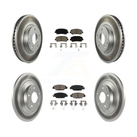 Front Rear Coated Disc Brake Rotors And Ceramic Pads Kit For Mazda CX-5