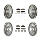 Front Rear Coated Disc Brake Rotors And Ceramic Pads Kit For Mazda CX-5