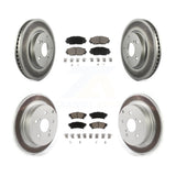 [Front+Rear] 2012-2018 Toyota Prius V Premium Coated Rotors & Ceramic Pads Brake Kit For Max Braking