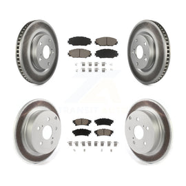 [Front+Rear] 2016-2020 Toyota Mirai Premium Coated Rotors & Ceramic Pads Brake Kit For Max Braking