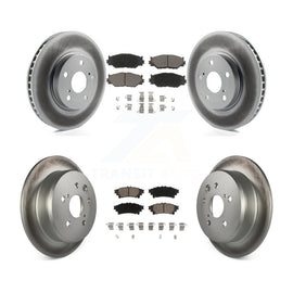 Front Rear Coat Brake Rotor Ceramic Pad Kit For Lexus IS250 With F Sport Package