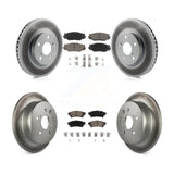 Front Rear Coat Brake Rotor Ceramic Pad Kit For Lexus IS250 With F Sport Package