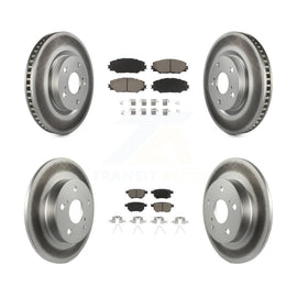 [Front+Rear] 2011-2016 Scion tC Premium Coated Rotors & Ceramic Pads Brake Kit For Max Braking