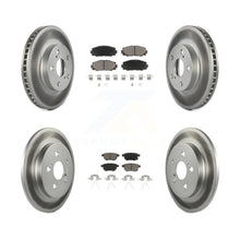 Charger l&#39;image dans la galerie, Front Rear Coated Disc Brake Rotor Ceramic Pad Kit For Toyota Prius Lexus CT200h