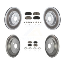 Load image into Gallery viewer, Front Rear Coated Disc Brake Rotors And Ceramic Pads Kit For Toyota Yaris