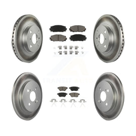 [Front+Rear] 2012-2013 Toyota Yaris L LE Premium Coated Rotors & Ceramic Pads Brake Kit For Max Braking