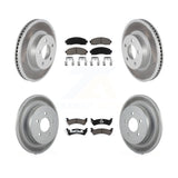 Front Rear Coated Brake Rotor & Ceramic Pad Kit For Ford Explorer Sport Trac 4WD