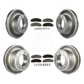Front Rear Coat Brake Rotors Ceramic Pad Kit For Ford F-250 Super Duty F-350 4WD