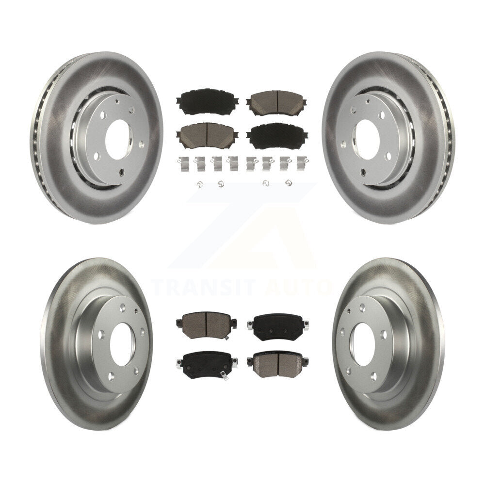 Front Rear Coat Disc Brake Rotor Ceramic Pad Kit For Mazda 6 Naturally Aspirated