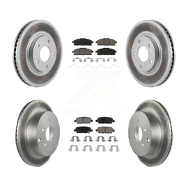 [Front+Rear] 2011-2017 Nissan Quest Premium Coated Rotors & Ceramic Pads Brake Kit For Max Braking