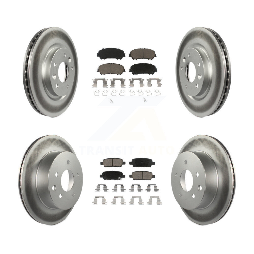 Front Rear Coat Disc Brake Rotors Ceramic Pad Kit For Nissan Rogue Sport Qashqai