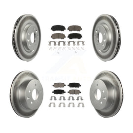 Front Rear Coat Disc Brake Rotors Ceramic Pad Kit For Nissan Rogue Sport Qashqai