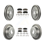 Front Rear Coat Disc Brake Rotors Ceramic Pad Kit For Nissan Rogue Sport Qashqai