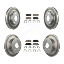 Load image into Gallery viewer, Front Rear Coated Disc Brake Rotors And Ceramic Pads Kit For Nissan Sentra