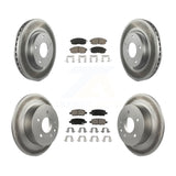 Front Rear Coated Disc Brake Rotors And Ceramic Pads Kit For Nissan Sentra