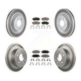 Front Rear Coated Disc Brake Rotors And Ceramic Pads Kit For Nissan Sentra Juke