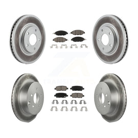 Front Rear Coat Brake Rotors Ceramic Pad Kit For 16 Nissan Pathfinder From 11 15
